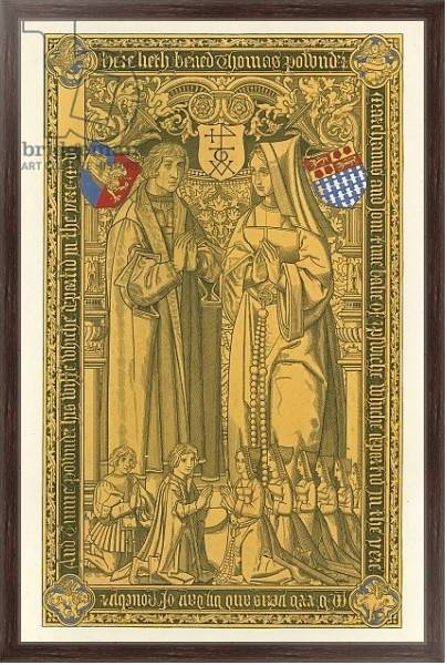 Постер From a Brass, in the Church of St Mary Key Ipswich, 1525 с типом исполнения На холсте в раме в багетной раме 221-02