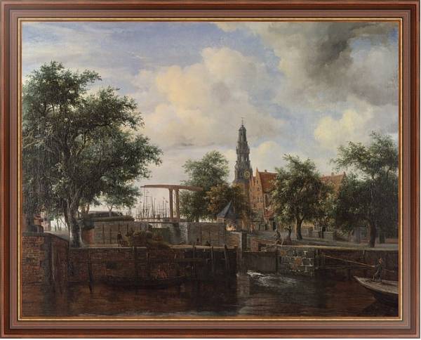 Постер Хаарлемский замок, Амстердам с типом исполнения На холсте в раме в багетной раме 35-M719P-83