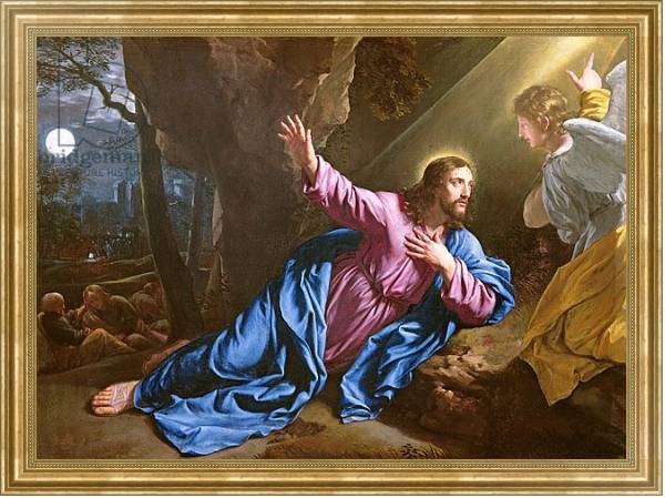 Постер Christ in the Garden of Olives, 1646-50 с типом исполнения На холсте в раме в багетной раме NA033.1.051