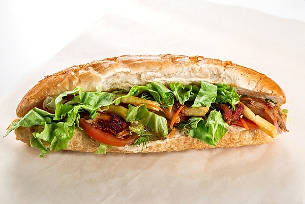 Постер Сэндвич с салатом с типом исполнения На холсте без рамы