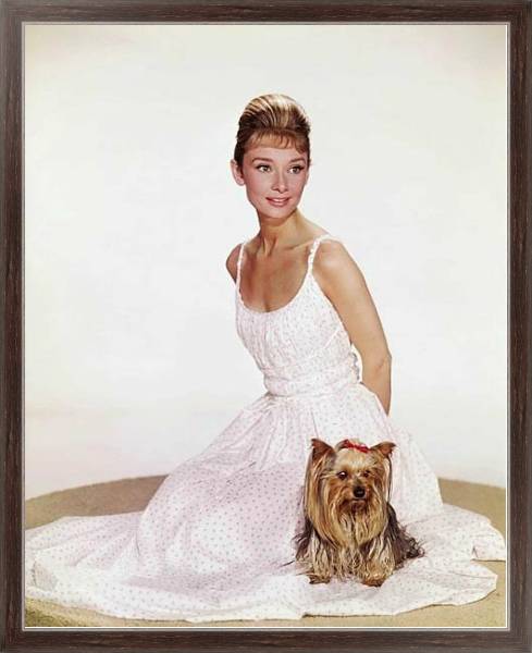 Постер Хепберн Одри 143 с типом исполнения На холсте в раме в багетной раме 221-02