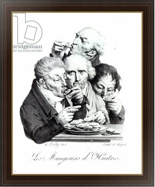 Постер Les Mangeurs d'Huitres, 1825 с типом исполнения На холсте в раме в багетной раме 1.023.151