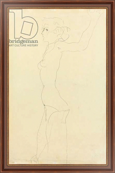 Постер Female Nude; Madchenakt, 1911 1 с типом исполнения На холсте в раме в багетной раме 35-M719P-83