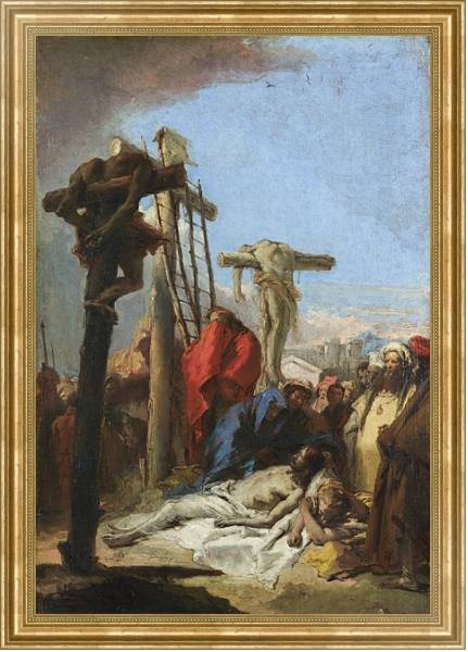 Постер Оплакивание у креста 2 с типом исполнения На холсте в раме в багетной раме NA033.1.051