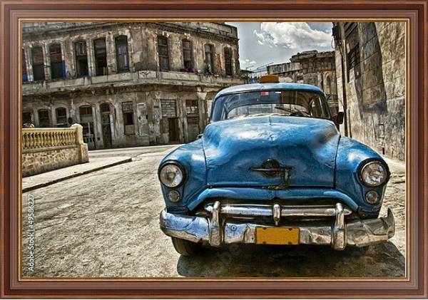 Постер Такси на Кубе с типом исполнения На холсте в раме в багетной раме 35-M719P-83