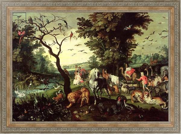 Постер The Animals Entering Noah's Ark с типом исполнения На холсте в раме в багетной раме 484.M48.310