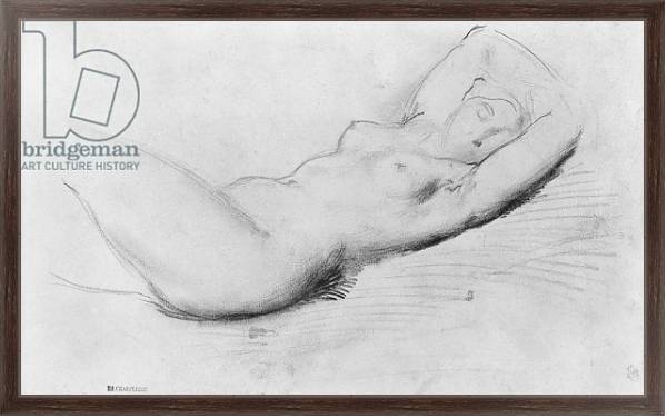 Постер Study of a nude с типом исполнения На холсте в раме в багетной раме 221-02