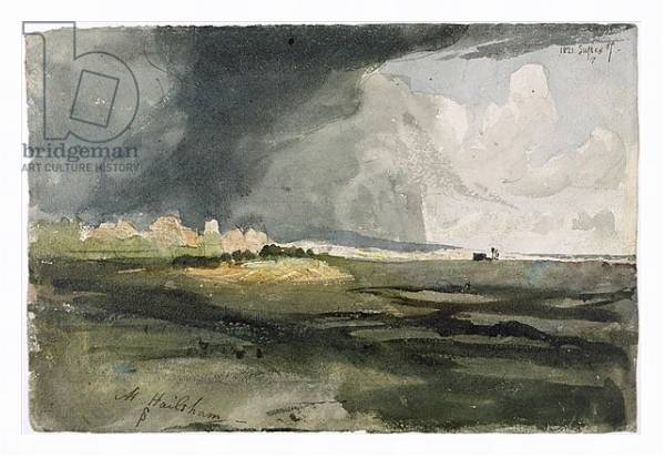 Постер At Hailsham, Sussex: A Storm Approaching, 1821 с типом исполнения На холсте в раме в багетной раме 221-03