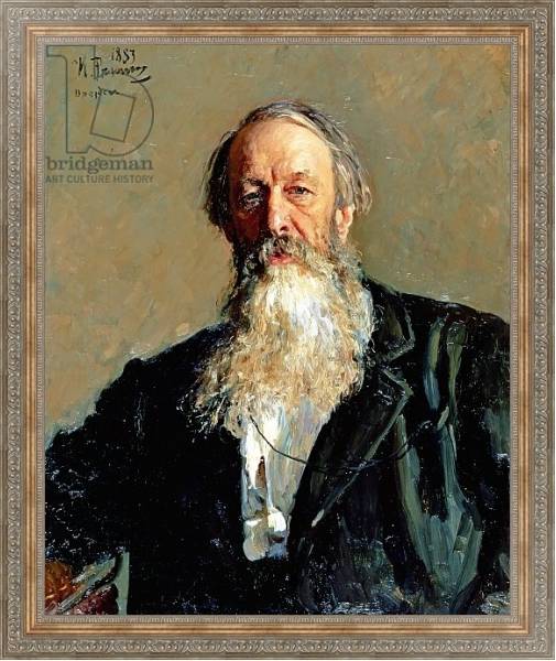 Постер Portrait of Vladimir Stasov, 1883 с типом исполнения На холсте в раме в багетной раме 484.M48.310