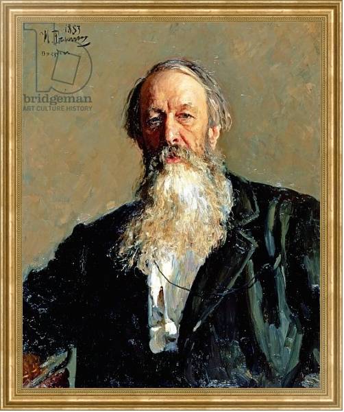 Постер Portrait of Vladimir Stasov, 1883 с типом исполнения На холсте в раме в багетной раме NA033.1.051
