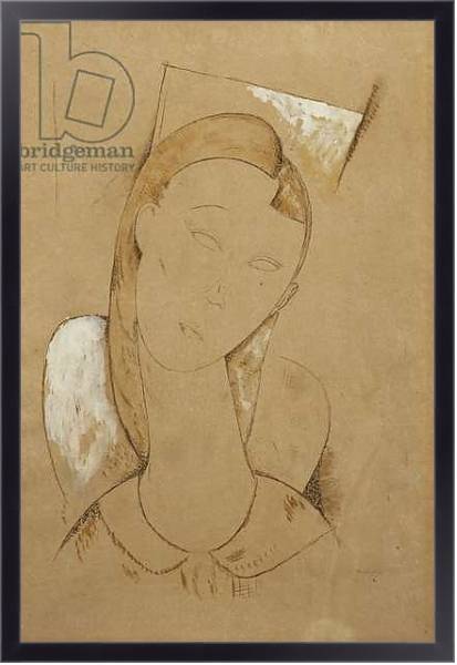 Постер Young Woman; Giovane Donna, c. 1917-1918 с типом исполнения На холсте в раме в багетной раме 221-01