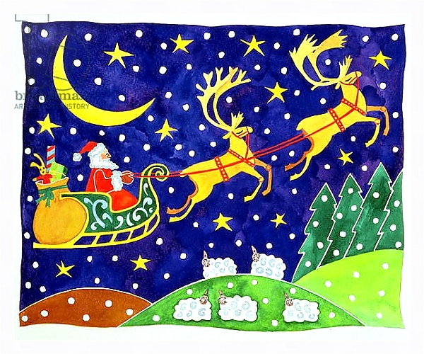 Постер Stars and Snowfall с типом исполнения На холсте в раме в багетной раме 221-03