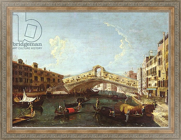 Постер The Rialto in Venice с типом исполнения На холсте в раме в багетной раме 484.M48.310