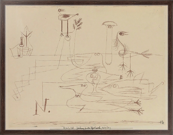 Постер Drawing For Bird Islands с типом исполнения На холсте в раме в багетной раме 221-02
