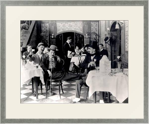 Постер Chaplin, Charlie (A Night Out) с типом исполнения Под стеклом в багетной раме 1727.2510
