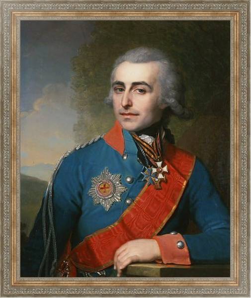 Постер Портрет генерал-адъютанта графа Петра Александровича Толстого с типом исполнения На холсте в раме в багетной раме 484.M48.310