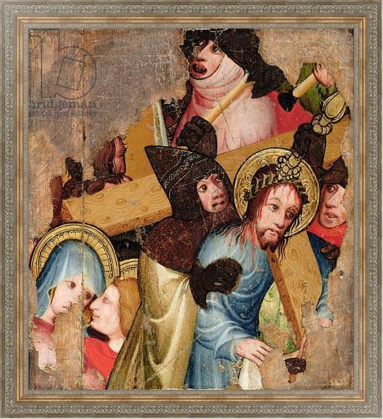 Постер Christ Bearing the Cross, c.1400-25 с типом исполнения На холсте в раме в багетной раме 484.M48.310