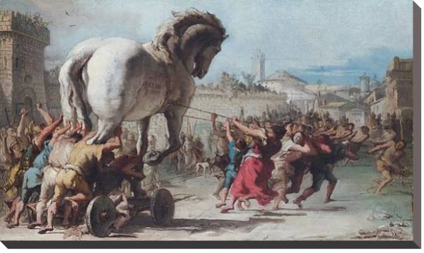 Постер Проведение Троянского коня в Трою с типом исполнения На холсте без рамы