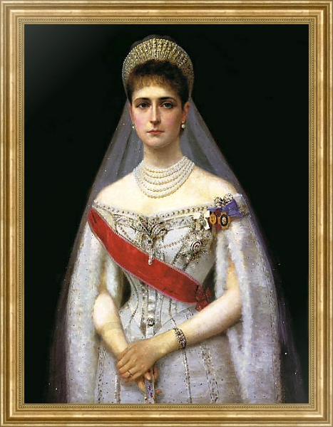 Постер Императрица Александра Фёдоровна с типом исполнения На холсте в раме в багетной раме NA033.1.051
