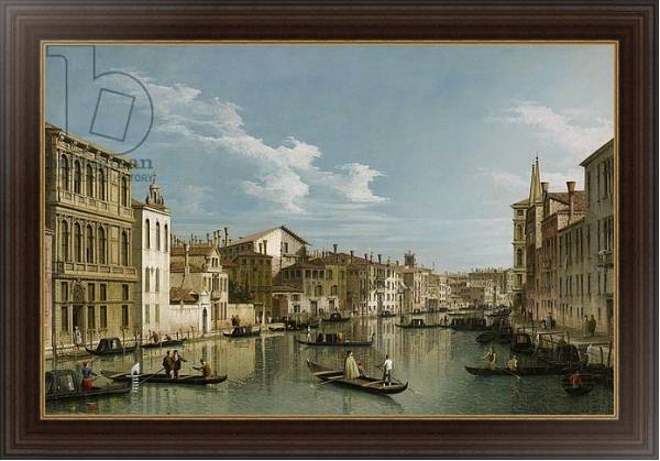 Постер Grand Canal from Palazzo Flangini to Palazzo Bembo, c.1740 с типом исполнения На холсте в раме в багетной раме 1.023.151