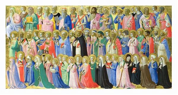 Постер Предвестники Христа со Святыми и Мучениками с типом исполнения На холсте в раме в багетной раме 221-03