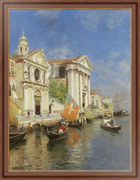 Постер Каналы Венеции 2 с типом исполнения На холсте в раме в багетной раме 35-M719P-83