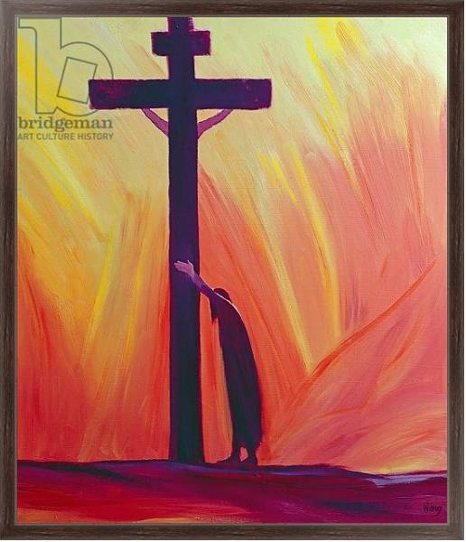 Постер In our sufferings we can lean on the Cross by trusting in Christ's love, 1993 с типом исполнения На холсте в раме в багетной раме 221-02