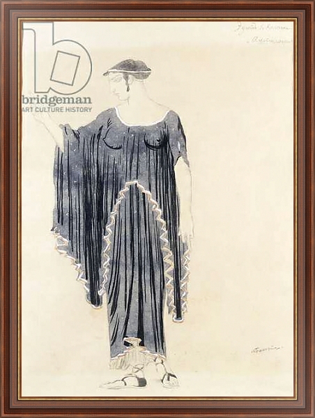 Постер Costume design for Oedipus at Colonnus- Antigone, c. 1899 to 1909 с типом исполнения На холсте в раме в багетной раме 35-M719P-83
