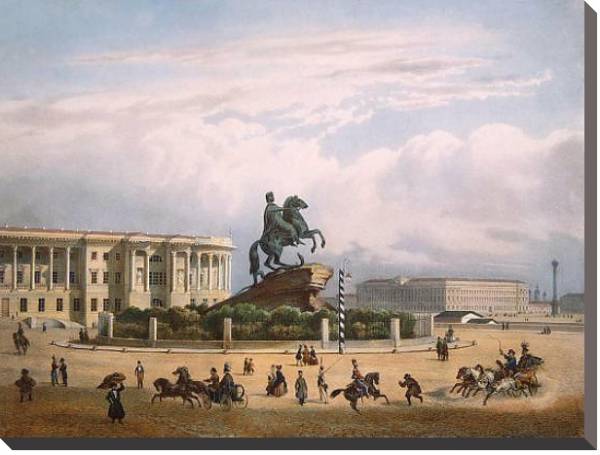 Постер Вид Сенатской площади с типом исполнения На холсте без рамы