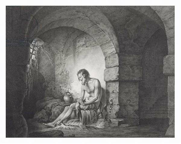 Постер The Captive, engraved by Thomas Ryder 1786 с типом исполнения На холсте в раме в багетной раме 221-03