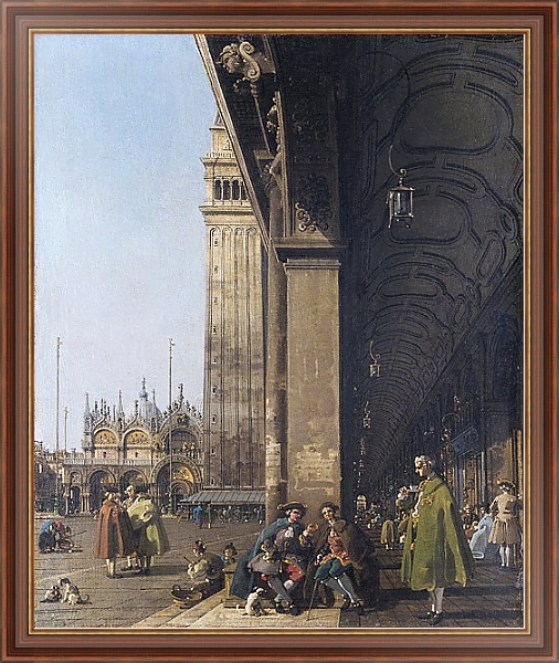 Постер Венеция -Площадь Сан Марко с типом исполнения На холсте в раме в багетной раме 35-M719P-83