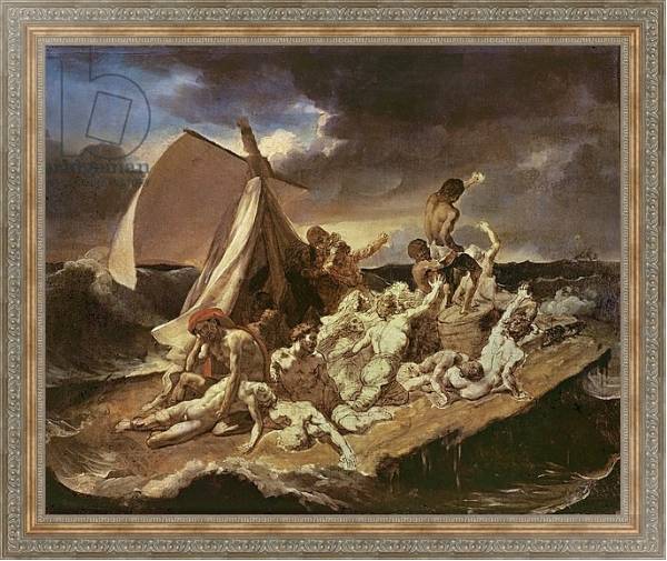 Постер Second study for the Raft of the Medusa с типом исполнения На холсте в раме в багетной раме 484.M48.310