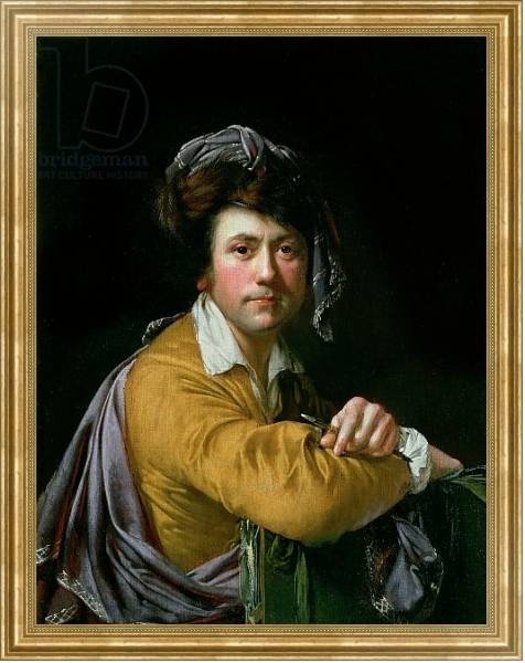 Постер Self Portrait at the age of about Forty, c.1772-3 с типом исполнения На холсте в раме в багетной раме NA033.1.051