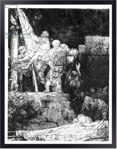 Постер The Descent from the Cross with a Torch, 1654 с типом исполнения На холсте в раме в багетной раме 221-01