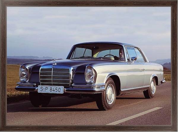 Постер Mercedes-Benz 280SE Coupe (W111W112) '1968–71 с типом исполнения На холсте в раме в багетной раме 221-02