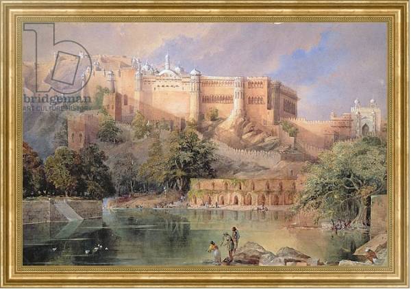 Постер The Fort at Amber, Rajasthan, 1863 с типом исполнения На холсте в раме в багетной раме NA033.1.051
