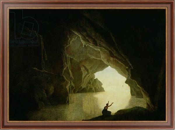 Постер A Grotto in the Gulf of Salernum, with the figure of Julia, banished from Rome, exh. 1780 с типом исполнения На холсте в раме в багетной раме 35-M719P-83