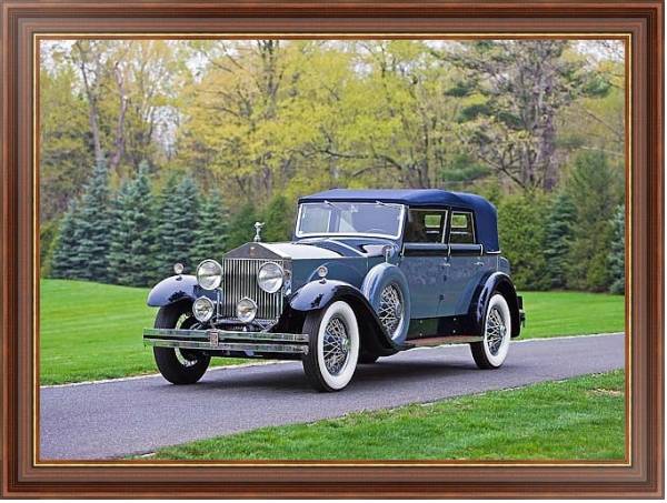 Постер Rolls-Royce Phantom Convertible Sedan by Hibbard & Darrin (I) '1929 с типом исполнения На холсте в раме в багетной раме 35-M719P-83