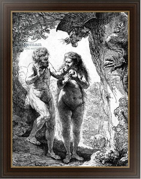 Постер Adam and Eve, 1638 с типом исполнения На холсте в раме в багетной раме 1.023.151
