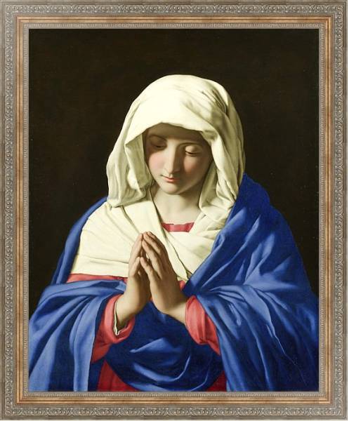Постер Дева Мария в молитве с типом исполнения На холсте в раме в багетной раме 484.M48.310