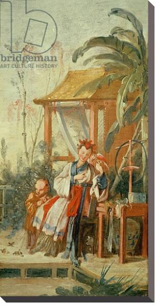 Постер A Chinese Garden, study for a tapestry cartoon, c.1742 с типом исполнения На холсте без рамы