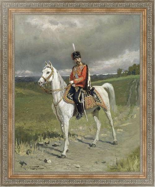 Постер Император Николай II с типом исполнения На холсте в раме в багетной раме 484.M48.310