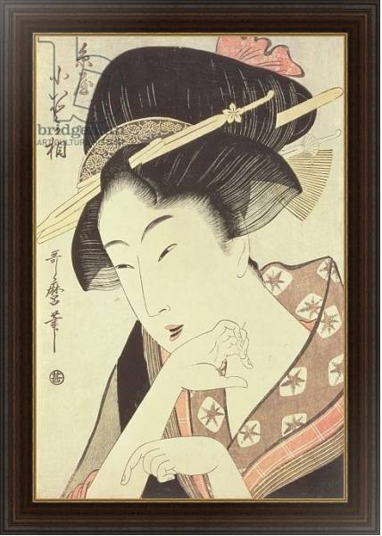 Постер Bust portrait of the heroine Kioto of the Itoya с типом исполнения На холсте в раме в багетной раме 1.023.151