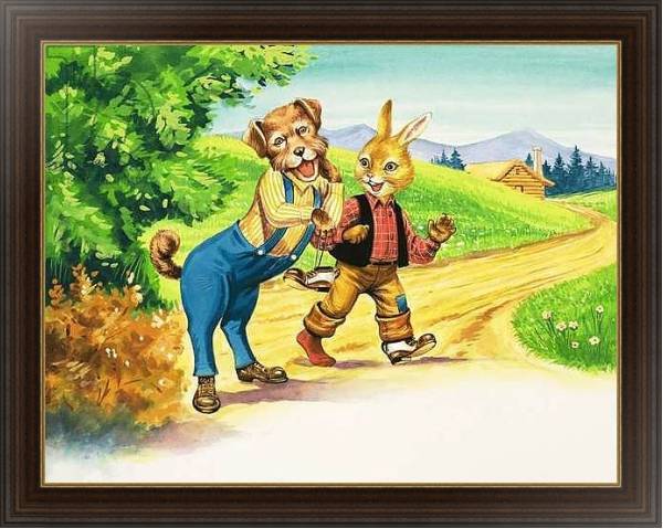 Постер Bear Rabbit 22 с типом исполнения На холсте в раме в багетной раме 1.023.151