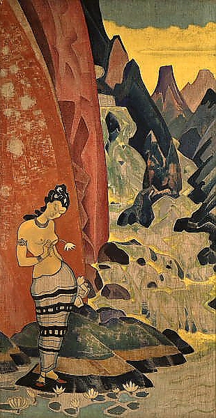 Постер Песнь водопада(Песнь потока 1920.) с типом исполнения На холсте без рамы