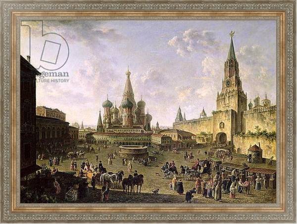 Постер Red Square, Moscow, 1801 с типом исполнения На холсте в раме в багетной раме 484.M48.310