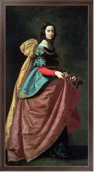 Постер St. Elizabeth of Portugal 1640 с типом исполнения На холсте в раме в багетной раме 221-02