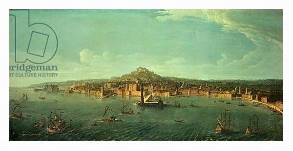 Постер A View of Naples, 17th century с типом исполнения На холсте в раме в багетной раме 221-03