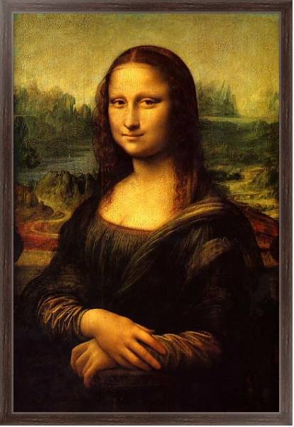 Постер Мона Лиза (Джоконда) с типом исполнения На холсте в раме в багетной раме 221-02