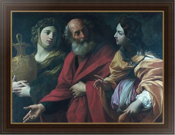 Постер Лот и его дочери, покидающие Содом с типом исполнения На холсте в раме в багетной раме 1.023.151